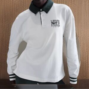 Nike Sportswear Women's Essential Oversized Long-Sleeve W/Embroidered Logo Polo